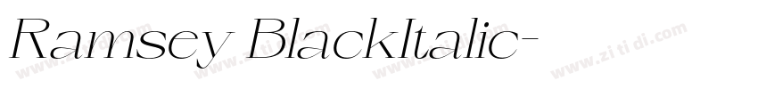 Ramsey BlackItalic字体转换